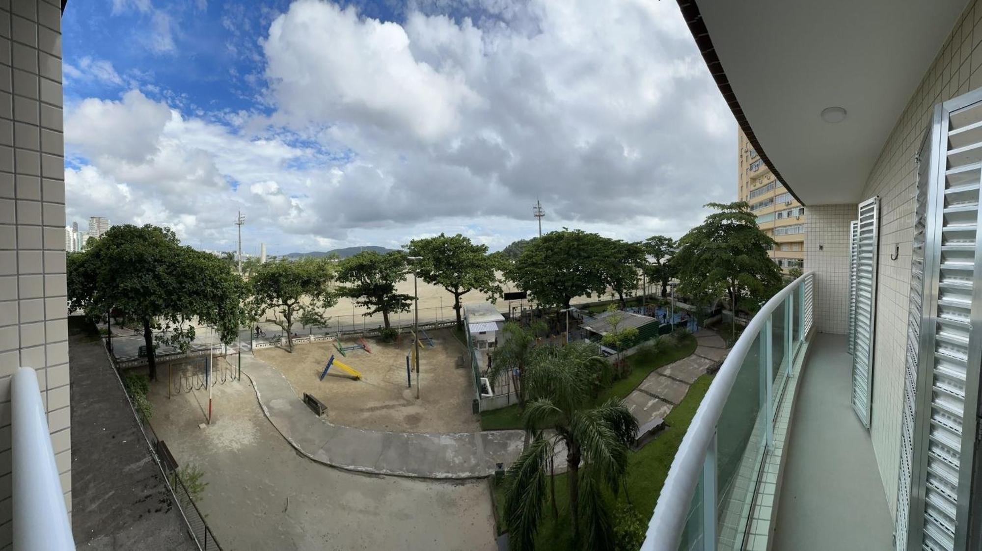 דירות סנטוס Ap Pe Na Areia Vista Parcial Mar מראה חיצוני תמונה