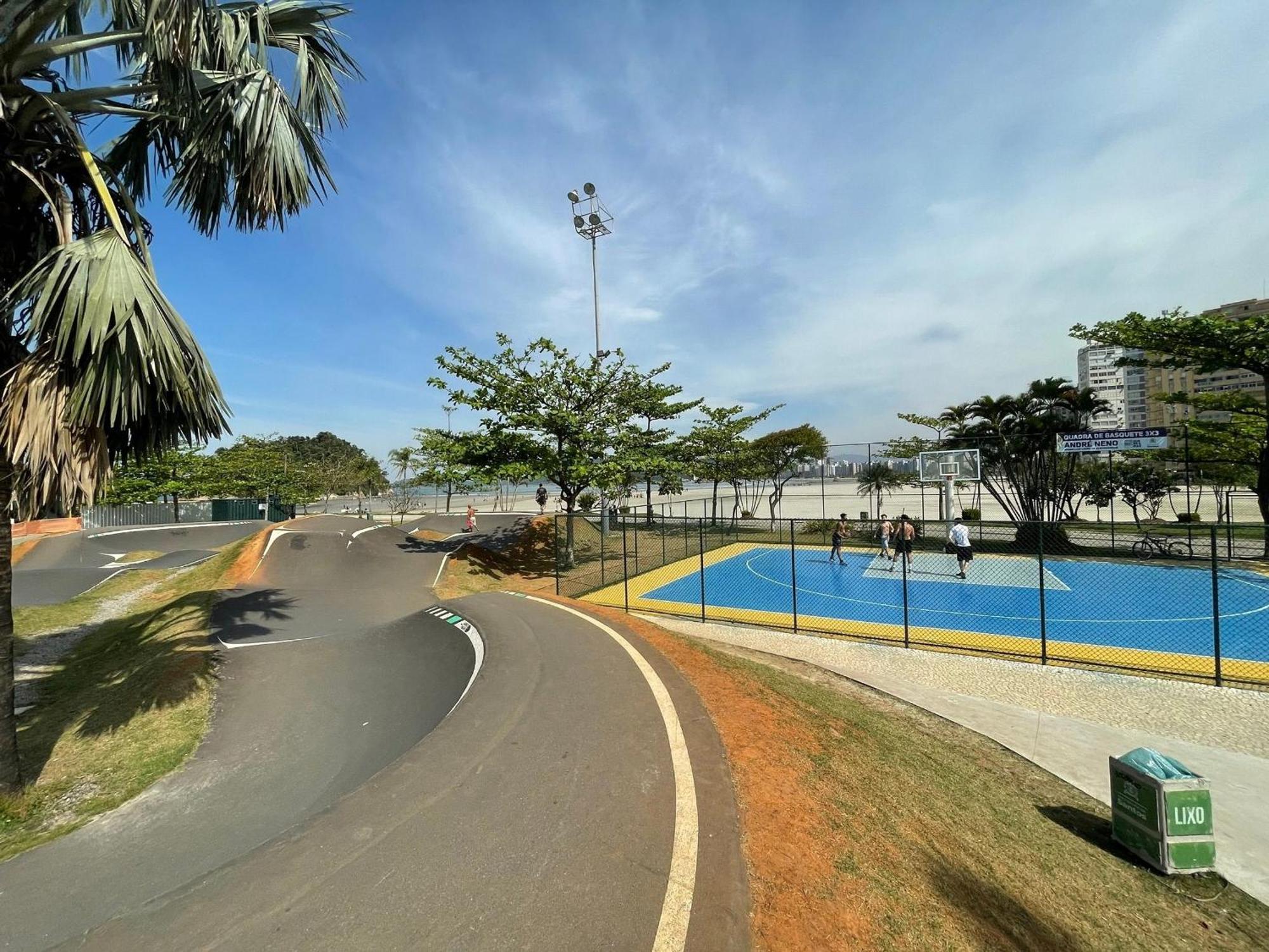דירות סנטוס Ap Pe Na Areia Vista Parcial Mar מראה חיצוני תמונה