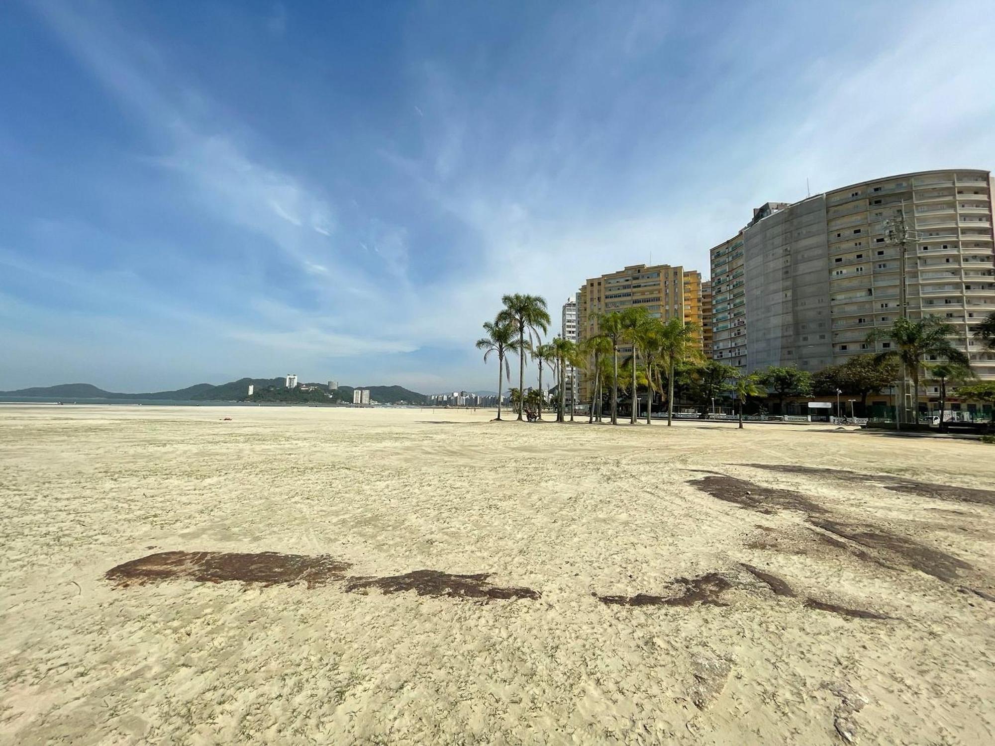 דירות סנטוס Ap Pe Na Areia Vista Parcial Mar מראה חיצוני תמונה