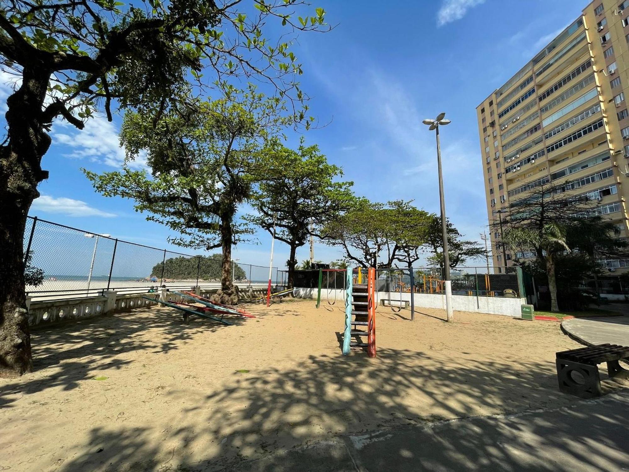 דירות סנטוס Ap Pe Na Areia Vista Parcial Mar מראה חיצוני תמונה
